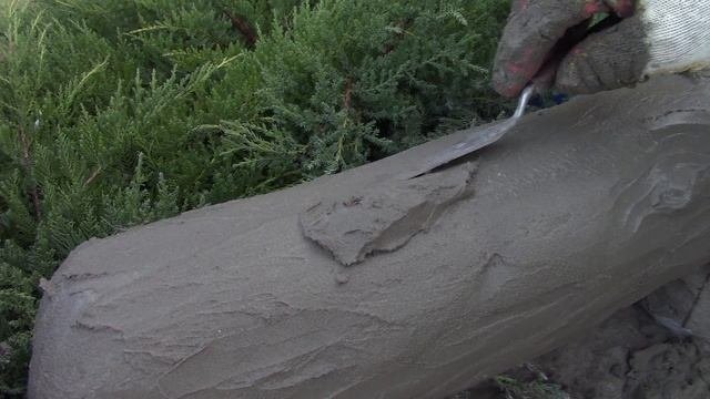Садовый бордюр в виде бревна
