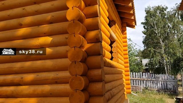 Баня из бревна 5х4,5м. Братск, СТ "Дунайка" смотреть онлайн