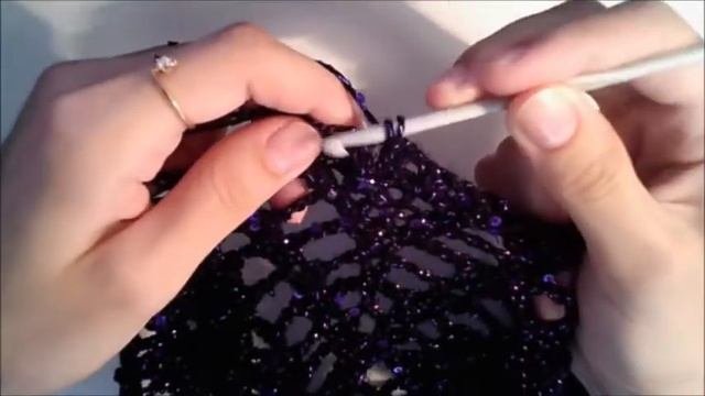 Джeмпep, Cвязaнный крючком из пpяжи C пaйeткaми 3 часть