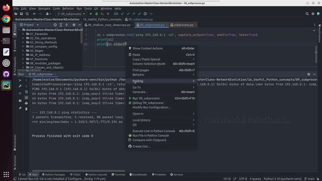 Python :Execute linux terminal commands from Python Script using Subprocess Module | Print stdout