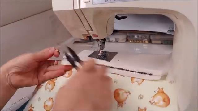 ボックスポーチ作り方 台形方　How to sew a zipper box pouch 裏地付き 縫い代の見えない作り方　20cmファスナー使用 смотреть онлайн