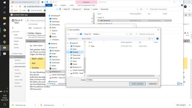 Carpentry Workshop - How to unpack shell-lesson data on Windows смотреть онлайн