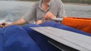 Катамаран с мотором на Кинерете 24.03.18