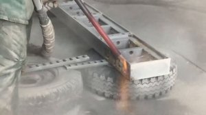 Щит для опалубки. Термоабразивная очистка