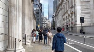 England, City of London Streets walking tour | London's Financial District Relaxing Walk [4K HDR]