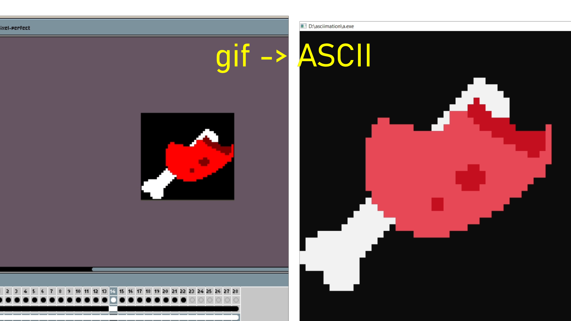 ascii анимация в консоли