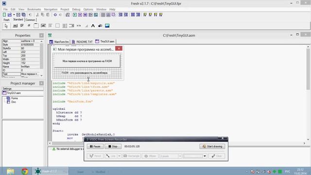 Пишем на ассемблере оконную программу за 5 минут! смотреть онлайн