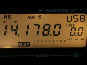 ALINCO DX-70  QSO НА 20 МЕТРОВ.