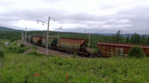 "С мошкой на перегоне". Электровоз 3ЭС5К-648 и электропоезд ЭР9ПК-365.