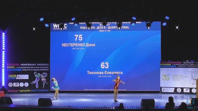 Диана, Дети S, 1/4, Харьков, акробатический рок-н-ролл 2021-12-04