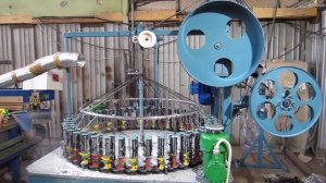 Плетельная машина для работы с карбоновым волокном. Braiding machine for carbon fiber.