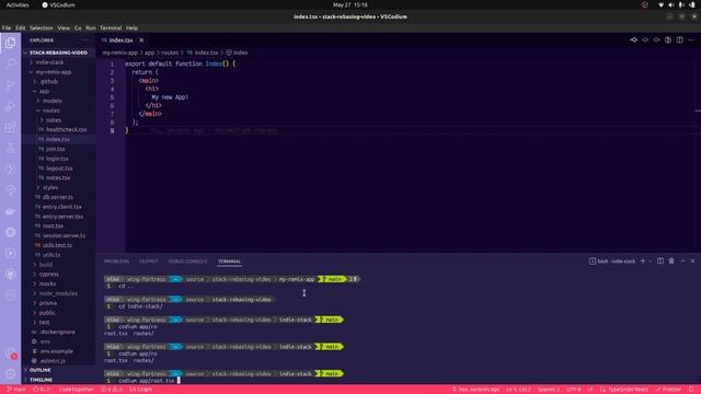 Advanced Web Development: Remix Stacks & git rebase