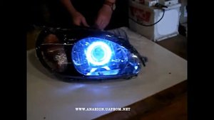 Передние фары на Ланос с Ангельскими глазками