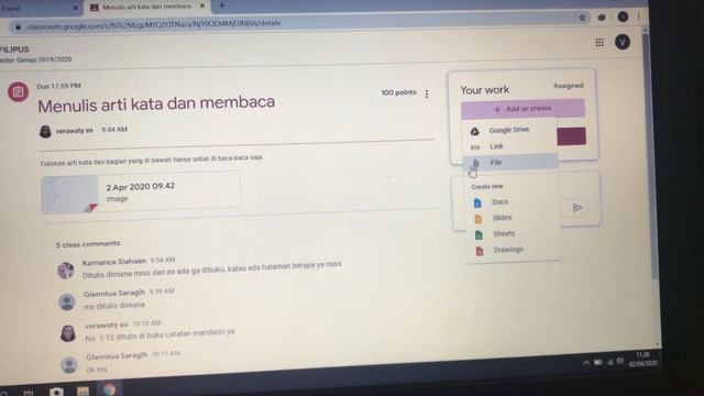 Cara mudah mengupload tugas ke google classroom melalui laptop/netbook смотреть онлайн