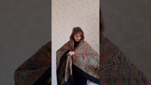 Павловопосадский платок.Шаль Таинственный вечер 18 Примерка?❄Выход в свет?