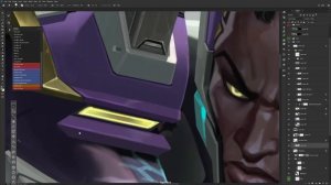 Strike Paladin Lucian - League of Legends Splash Art Painting Process