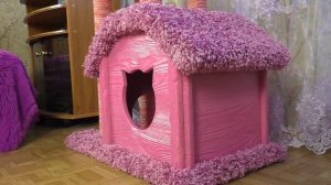 Дом для кошки из дерева - Очень красивый кошачий домик