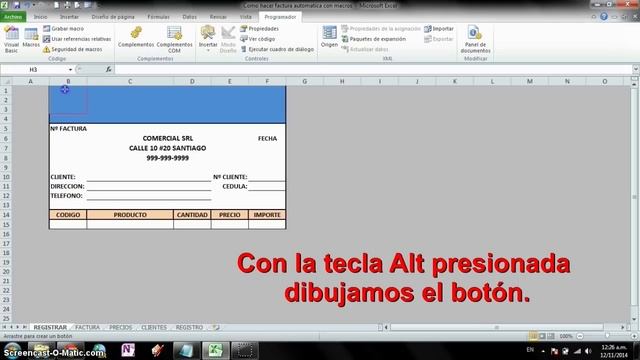 Como hacer una factura automática con macros en Excel. Parte 1 смотреть онлайн