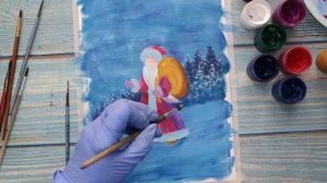 Уроки РИСОВАНИЯ | Дед Мороз