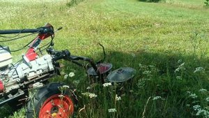 Скаут Т 220в и Угра 6.5 в работе. Косим сено ??