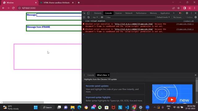 Part 7  Sandbox attribute of Iframe