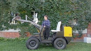 Минипогрузчик. Проверка повторителя.(DIY 4X3 Wheel loader)