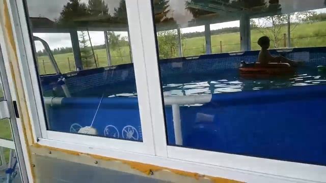Обогрев бассейна дровами часть 1