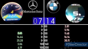 BMW M5 CS 635PS VS MERCEDES AMG GT 63 S E PERFORMANCE 843PS ACCELERATION 0-300KM/H