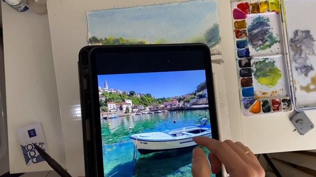 Рисуем лодку акварелью смотреть онлайн