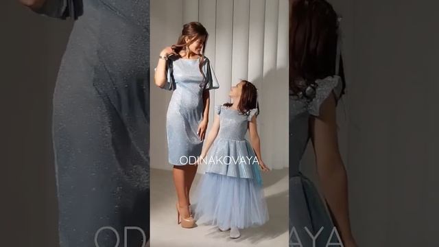 блестящие платья для мамы и дочки в стиле Family look на odinakovaya.ru