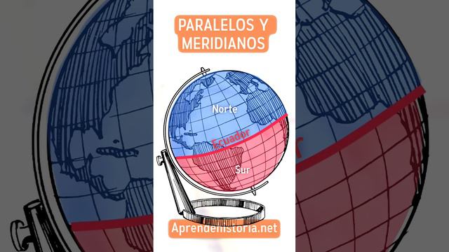 Paralelos y meridianos #aprendehistoria #geografía #paralelos #meridianos #coordenadas #gps #Mundo