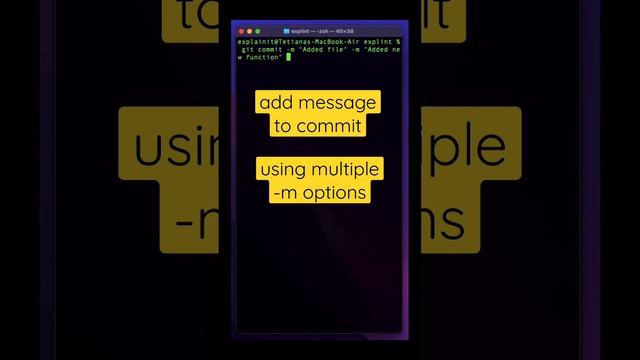 Add multiple -m options in Git commit