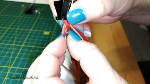 Как плести из 4 полос/Браслет из кожи (51)