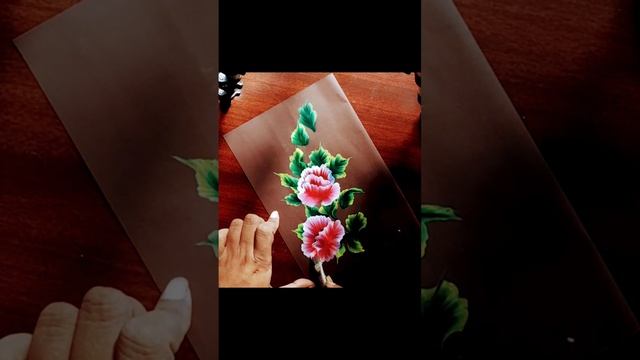 How to make a one stroke flower painting #shortsvideo #art #ytshorts #shorts