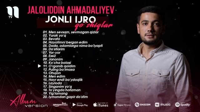 Jaloliddin Ahmadaliyev jonli ijro qo'shiqlar 2021