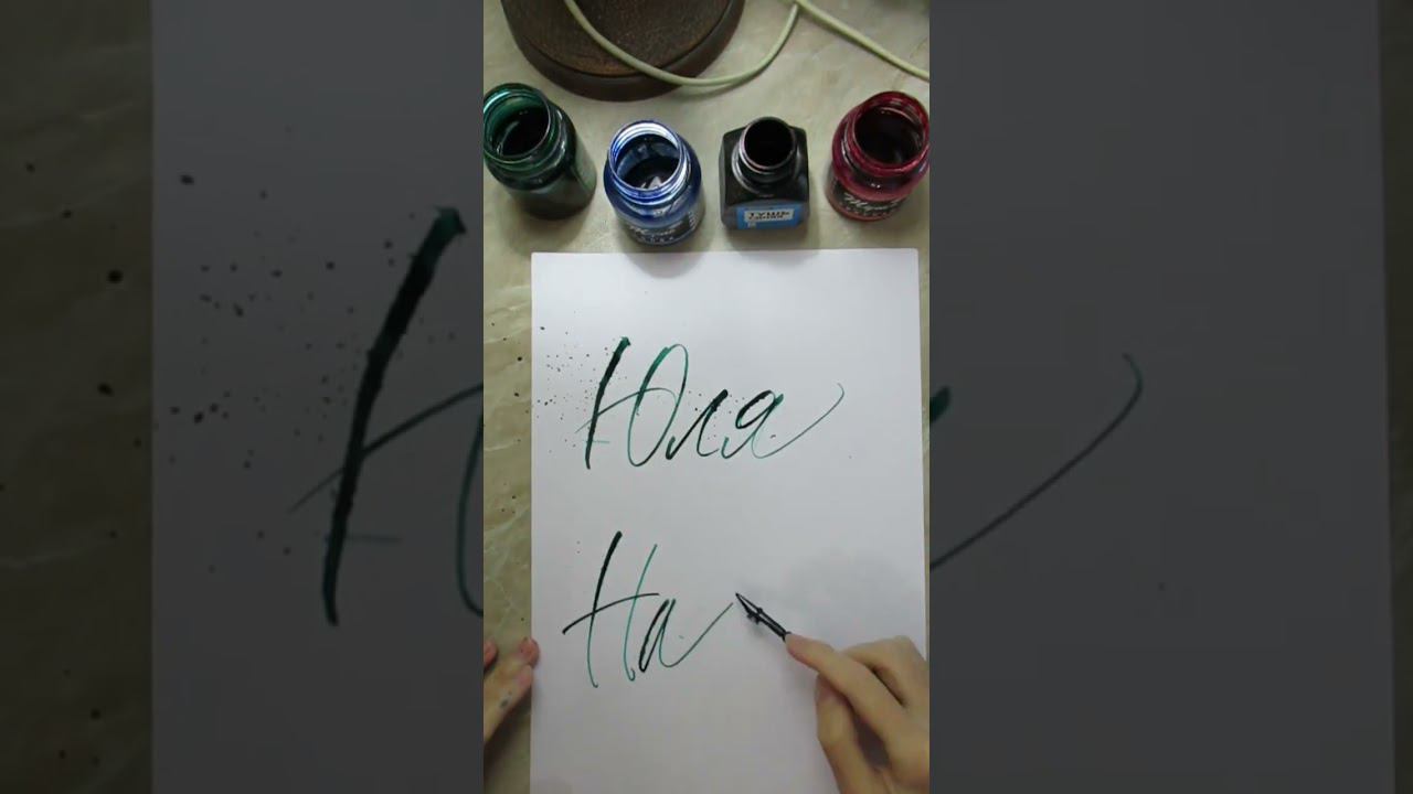 Имя Настя рейсфедером #леттеринг #каллиграфия #lettering  #colapen #foldedpen #rulingpen #колапен