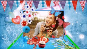 'С днем рождения!'   шаблон слайд шоу