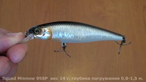 Распаковка и тест JACKALL Squad Minnow 95SP воблера по заказу Fmagazin.