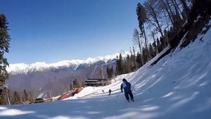 Быстрый спуск с 2200 за 5 минут Красная Поляна