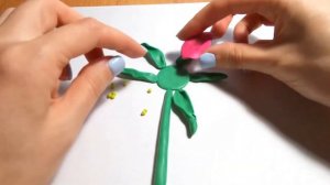 Как слепить цветок из пластилина?/Видео лепка