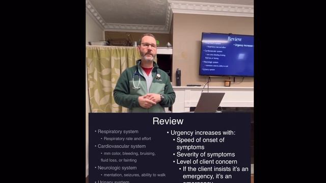 Receptionist Triage Lecture presented by Dr. Mike Pensenstadler.