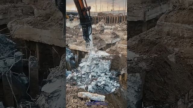 Демонтаж конструкций 0 и ниже #генстройтранс #строительство #земляныеработы #разработкакотлована