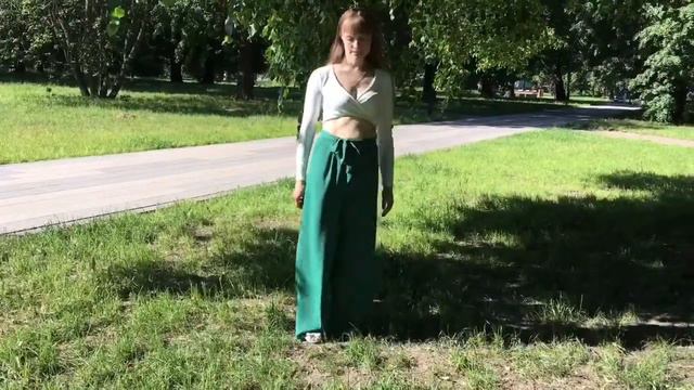 Широкие брюки палаццо #Trendyol смотреть онлайн