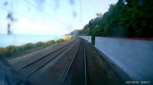 Имеретинский Курорт - Туапсе. Вид из кабины электровоза.