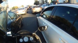 Мотоцикл Kawasaki Ninja 250R против пробок (POV)