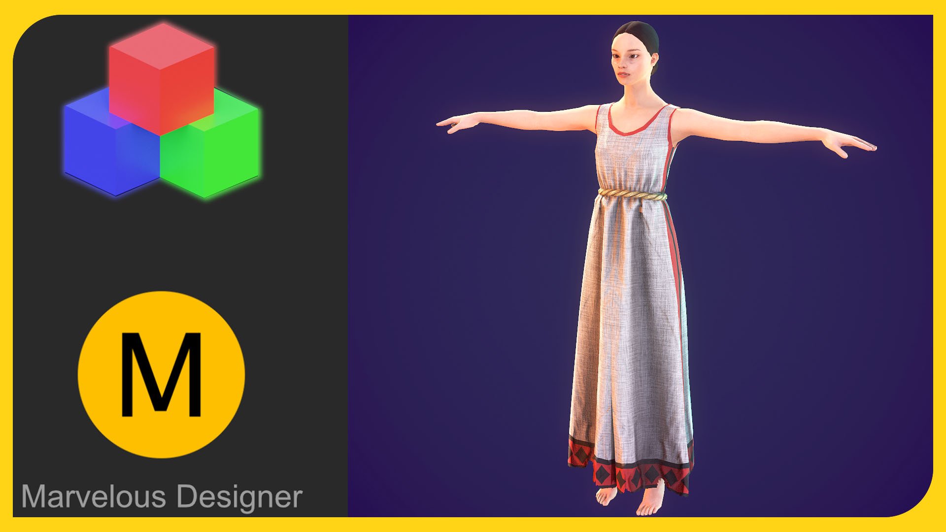 [3] Хитон для Люси - Полный пайплайн одежды для геймдева из Marvelous Designer в Blender