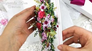 Цветочная открытка на день рождения / Скрапбукинг / Открытка с цветами ручной работы