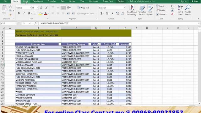 Monthly Cost Report By Using Pivot Table In Excel смотреть онлайн