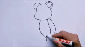 Как нарисовать медведь, просто рисуем, Урок рисования для детей, How to draw a Bear.