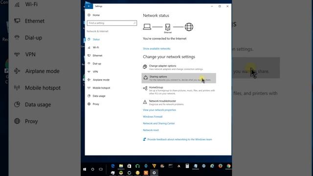 Windows 10 Basics - How to change network sharing, sharing options and advanced sharing settings